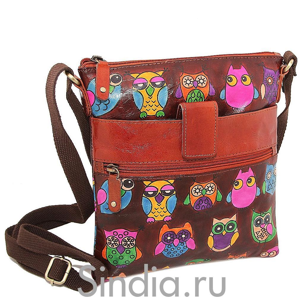 Сумка кожа ручная роспись № 3787/2