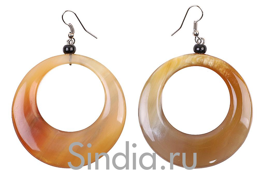 Украшение серьги из рога № Р-471