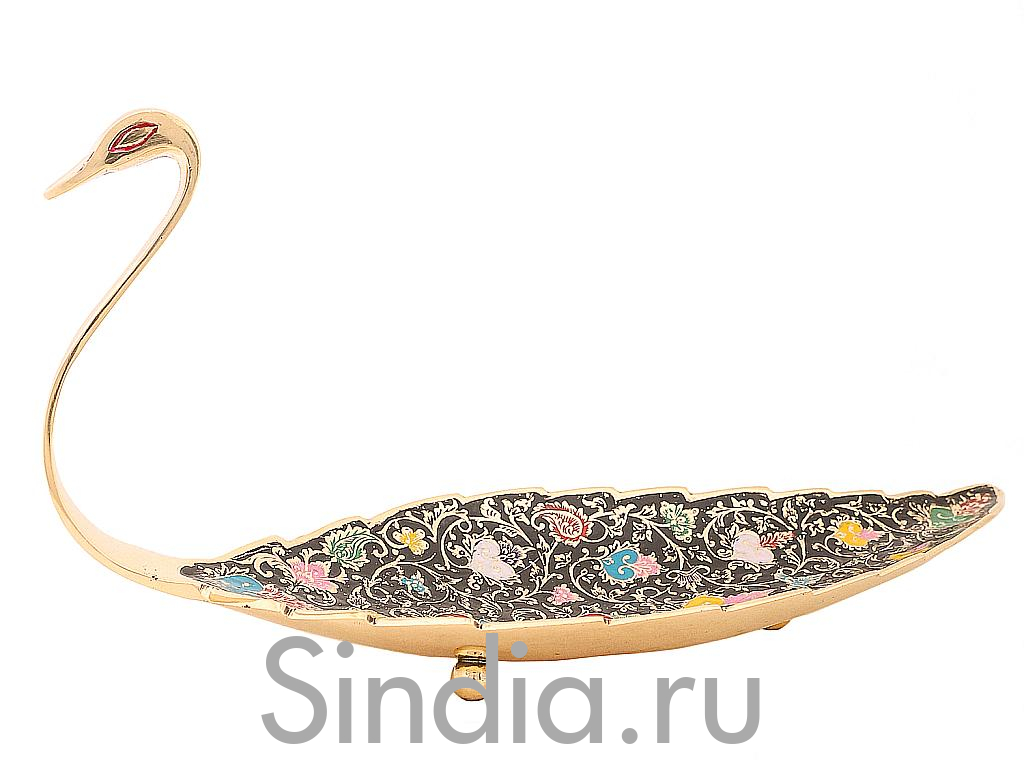 Фруктовница "Лебедь" №Кт668/2 (Эмаль черная)