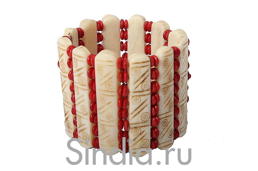 Украшение  Браслет кость буйвола №487/6