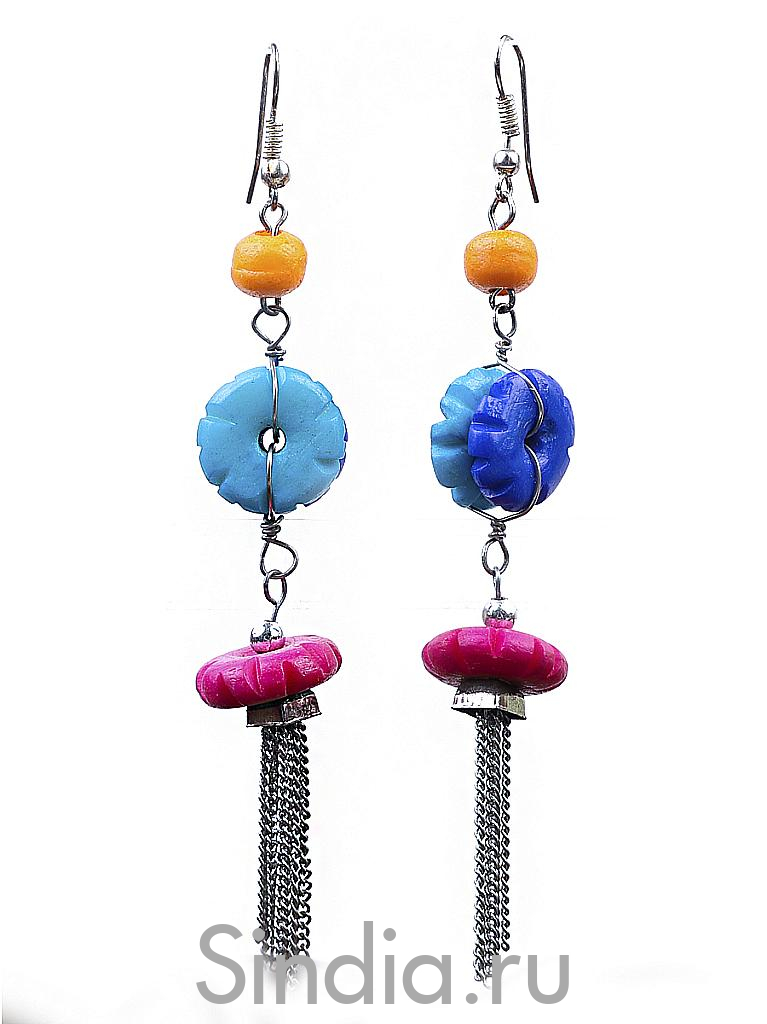 Украшение Серьги кость №504н