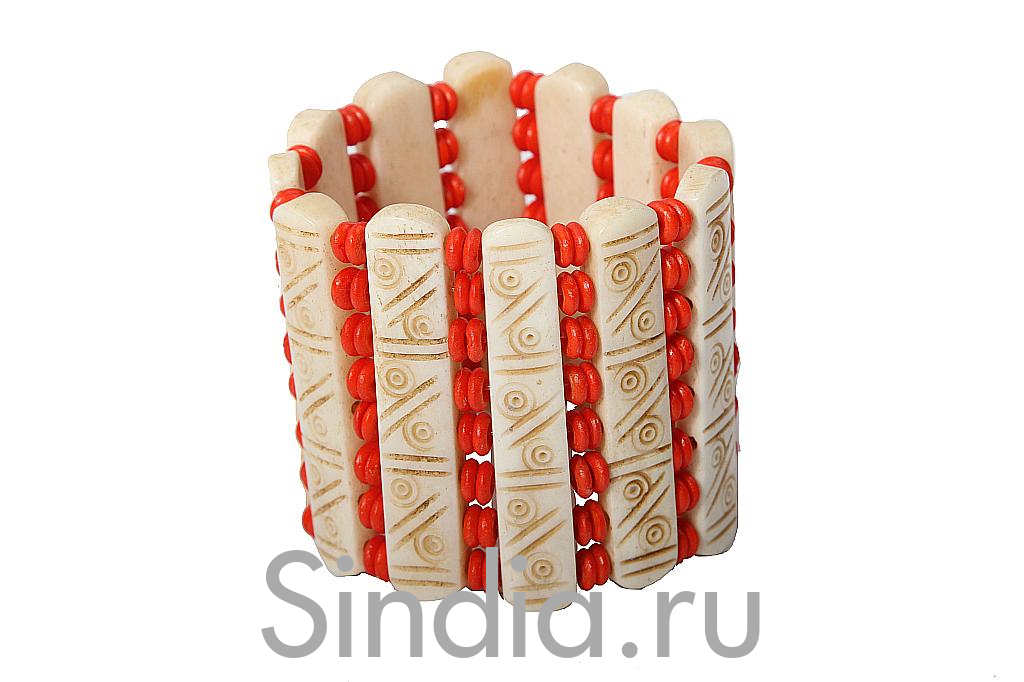Украшение  Браслет кость буйвола №487/10