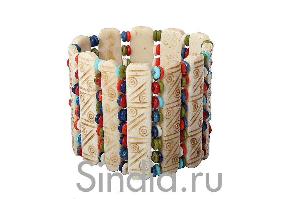 Украшение  Браслет кость буйвола №487/14