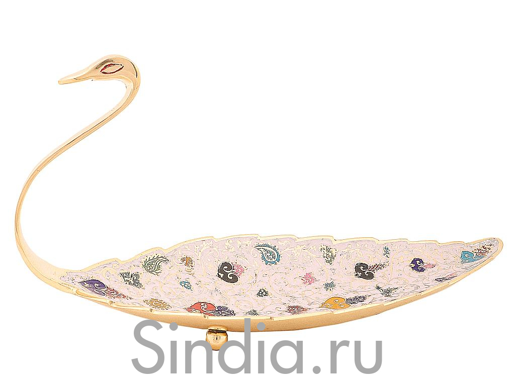 Фруктовница "Лебедь" №Кт668/1(Эмаль белая)