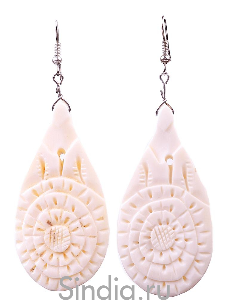Украшение  Серьги кость №931н