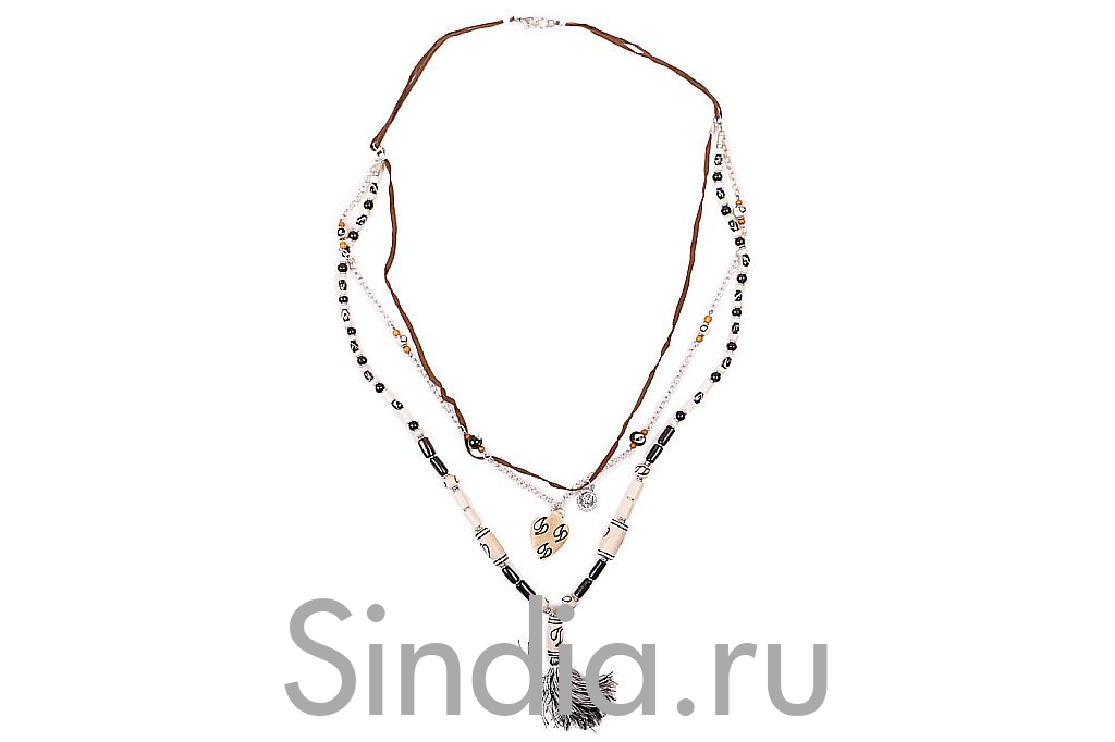 Украшение бусы кость  №К-2034
