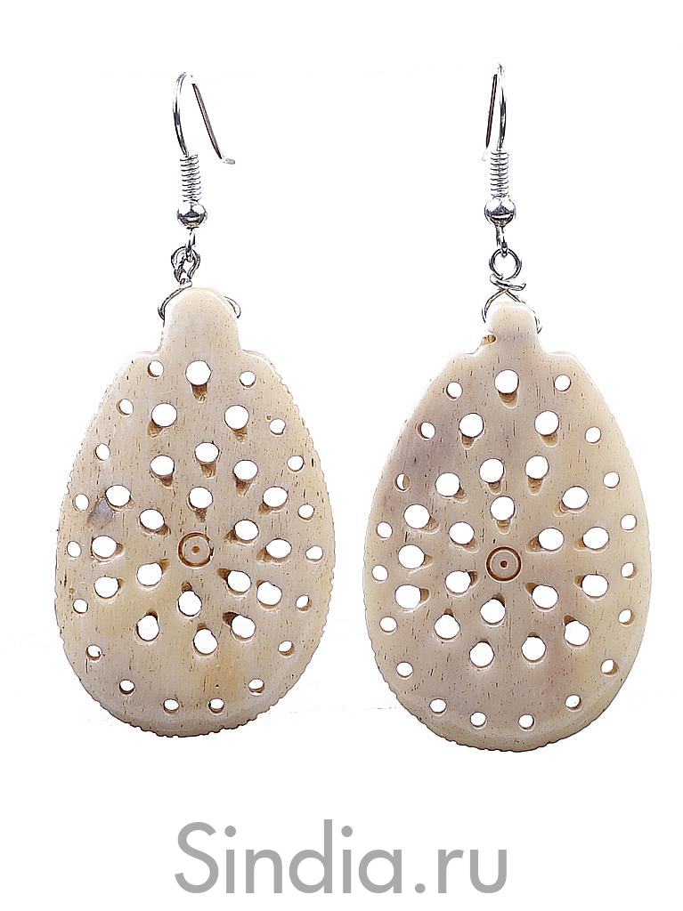 Украшение  Серьги кость №924н