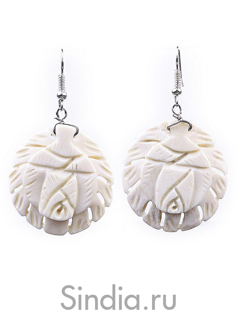 Украшение  Серьги кость №925н