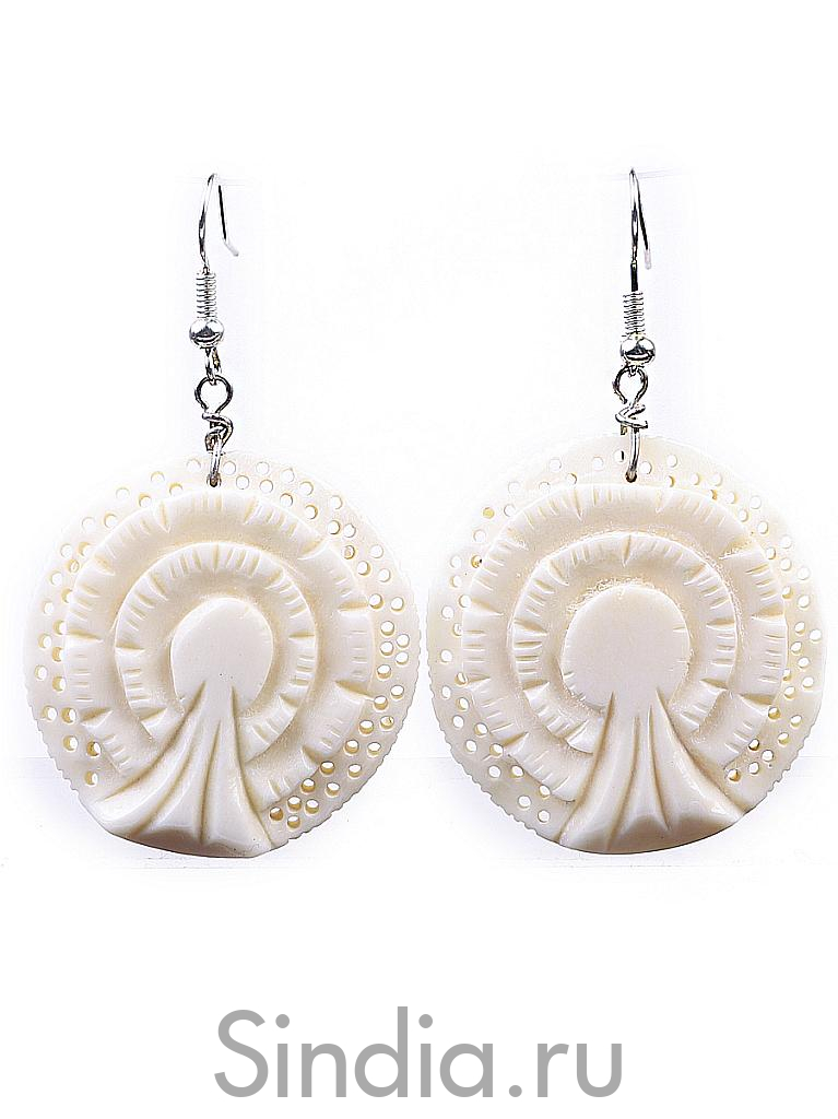Украшение  Серьги кость №934н